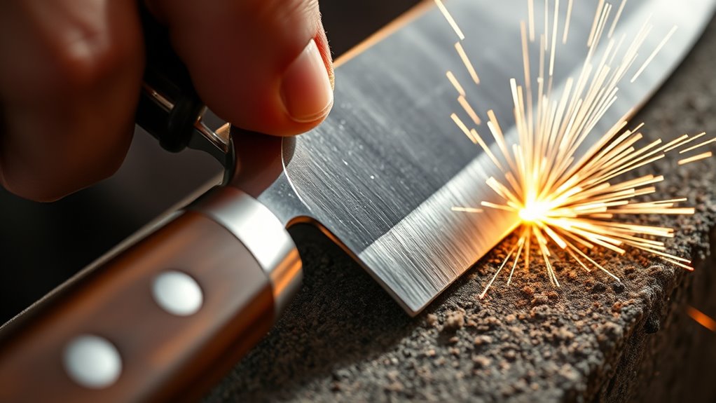 prioritize safety during sharpening
