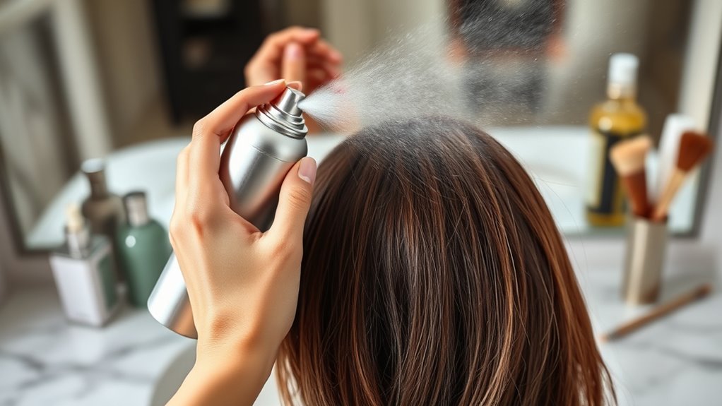 proper dry shampoo application