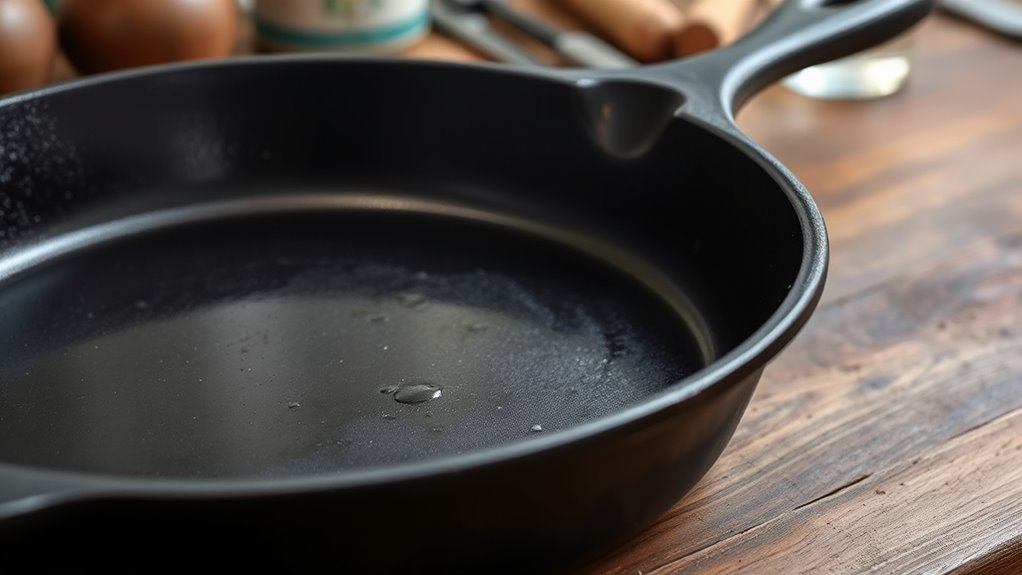 proper seasoning technique and cleaning
