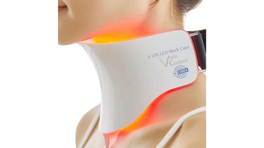 red led neck mask
