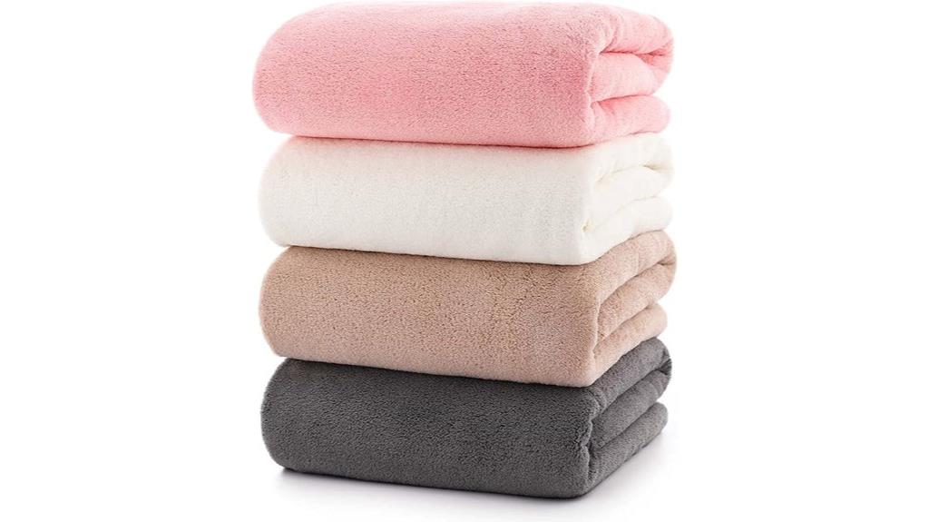 red microfiber bath towel