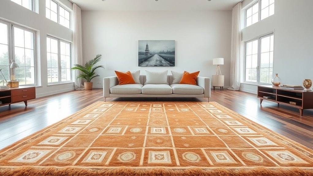 rug size influences room proportions