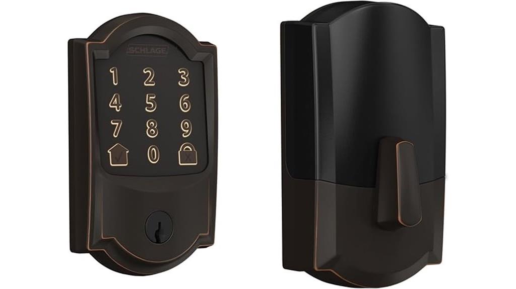 smart wi fi deadbolt aged bronze