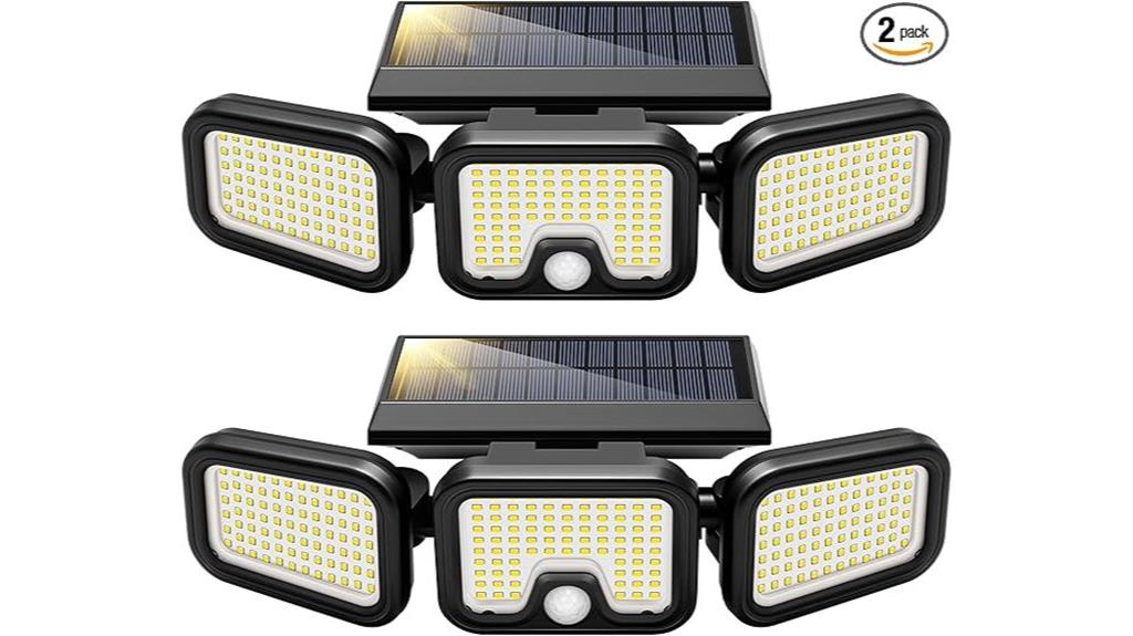 solar flood lights set