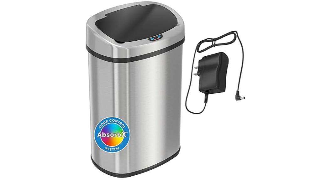 stainless 13 gallon trash