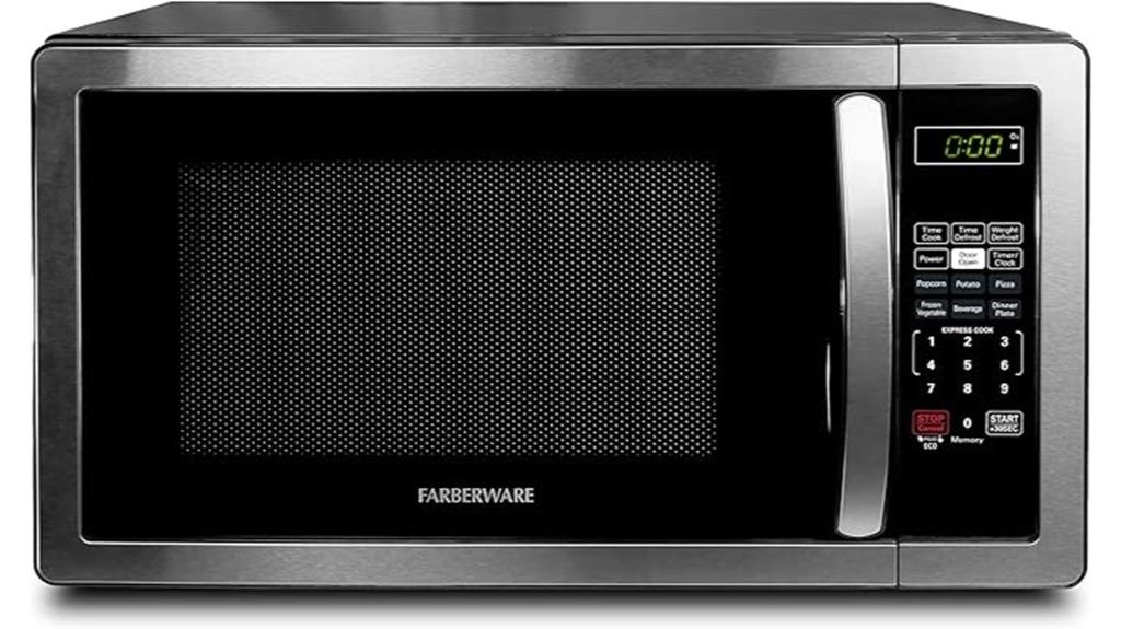 stainless steel 1000w microwave
