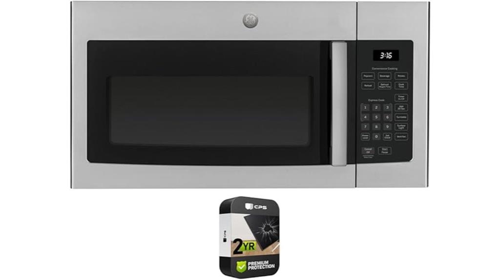 stainless steel over range microwave