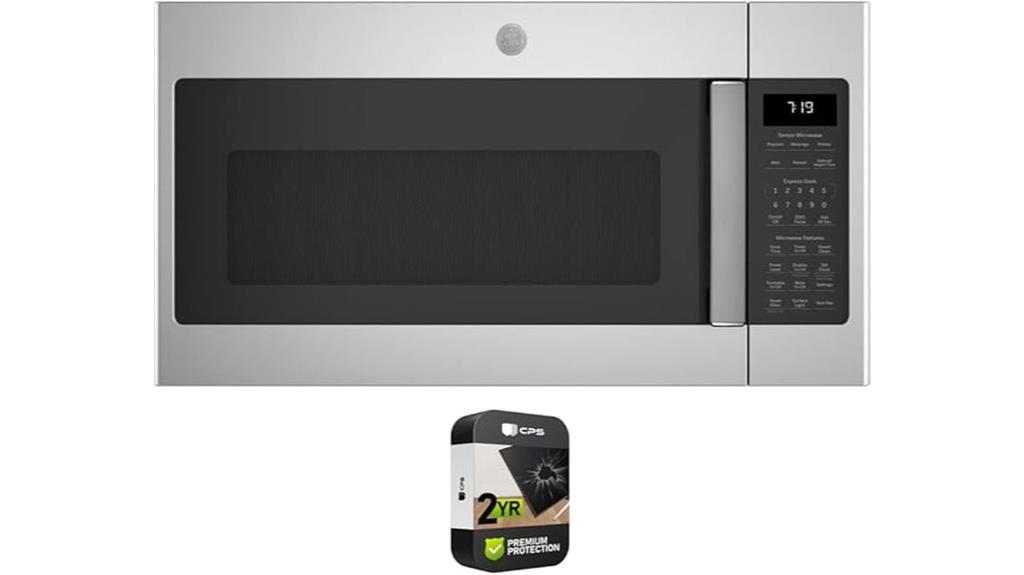 stainless steel over the range microwave