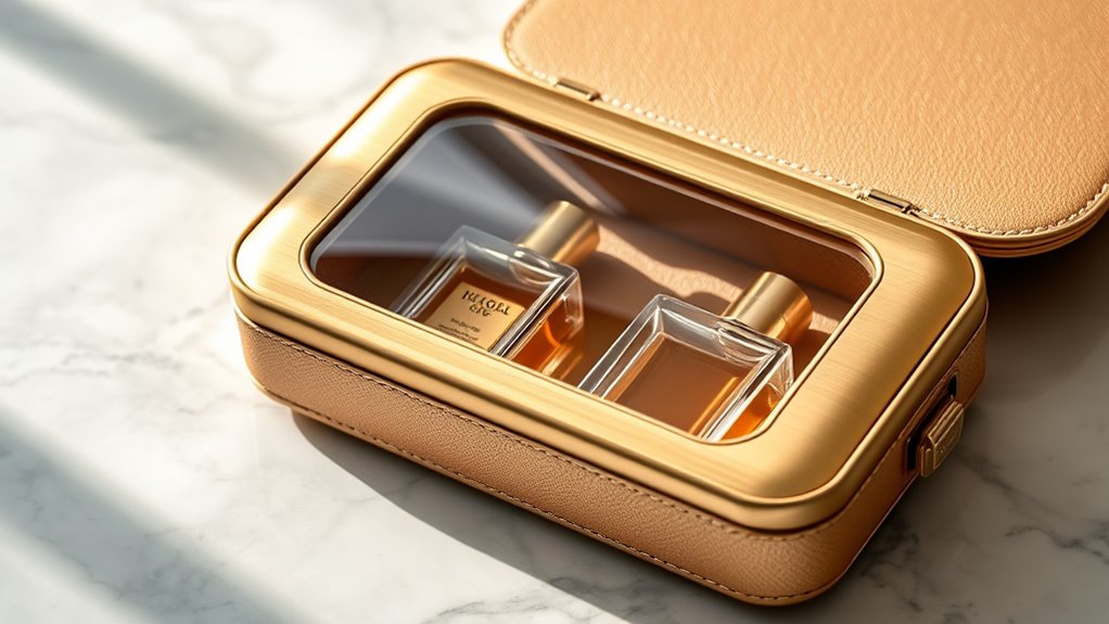 stylish leak proof fragrance cases