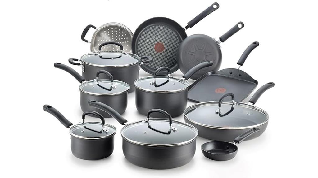 t fal 17 piece nonstick cookware