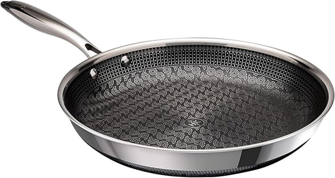 tri clad ceramic frying pan