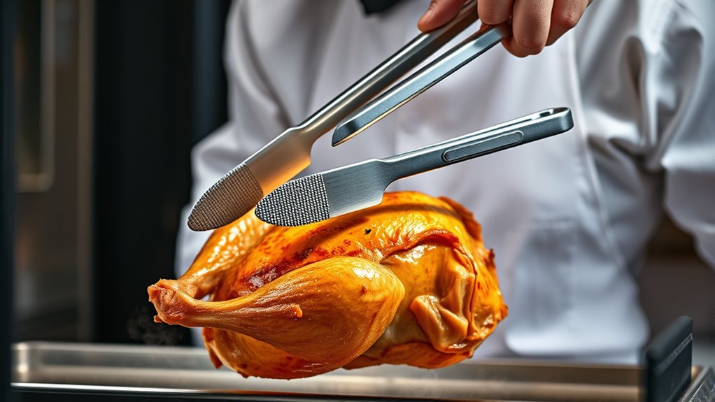use heat resistant tongs carefully