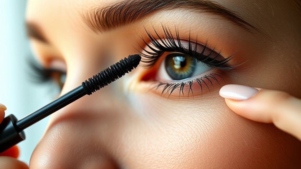 volume enhancing mascara application technique