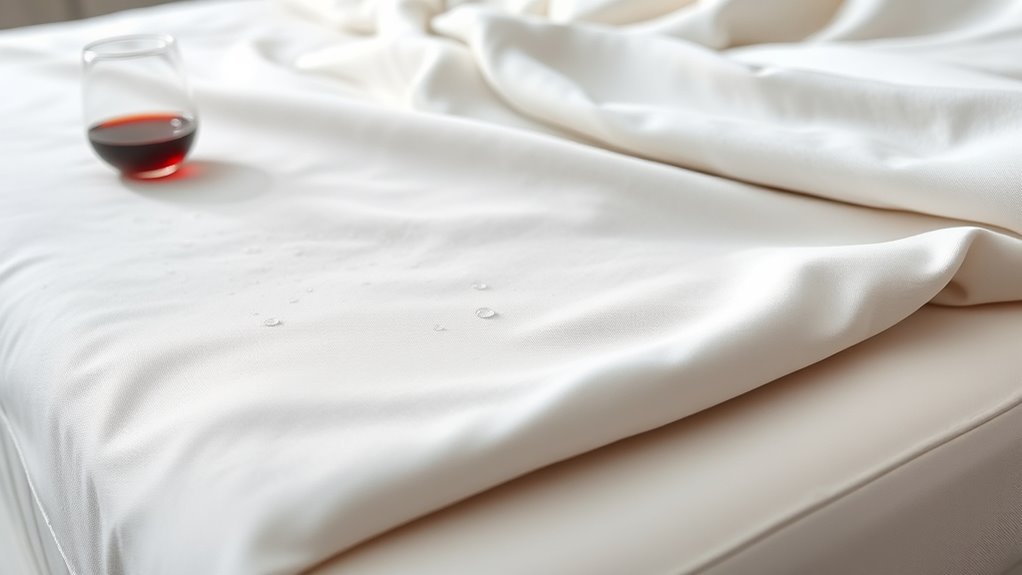 waterproof barrier prevents stains