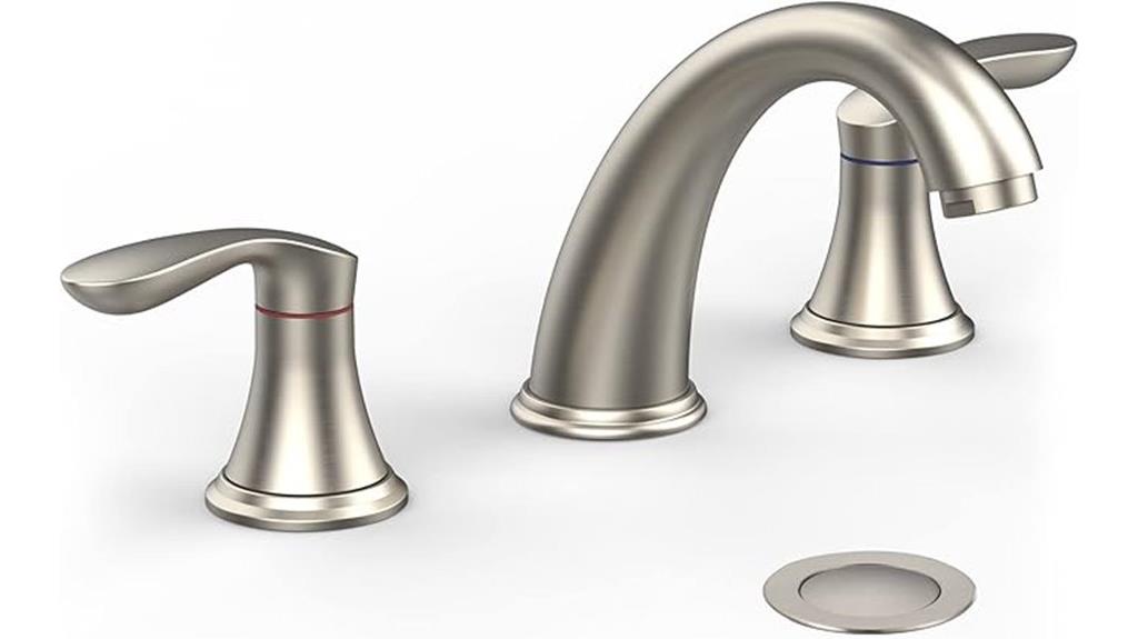 widespread brushed nickel faucet