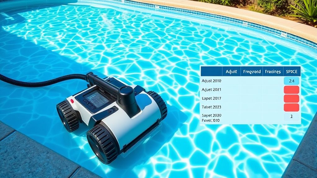 adjust pool cleaning schedule