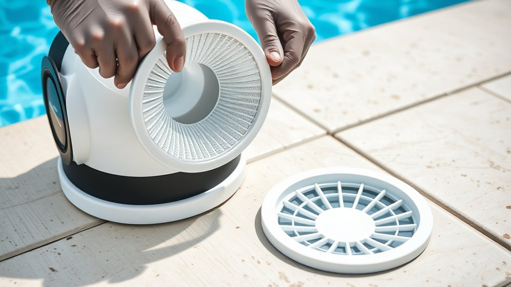 clean filters skimmer baskets