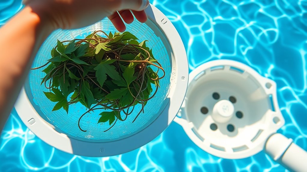 clean pool skimmer regularly