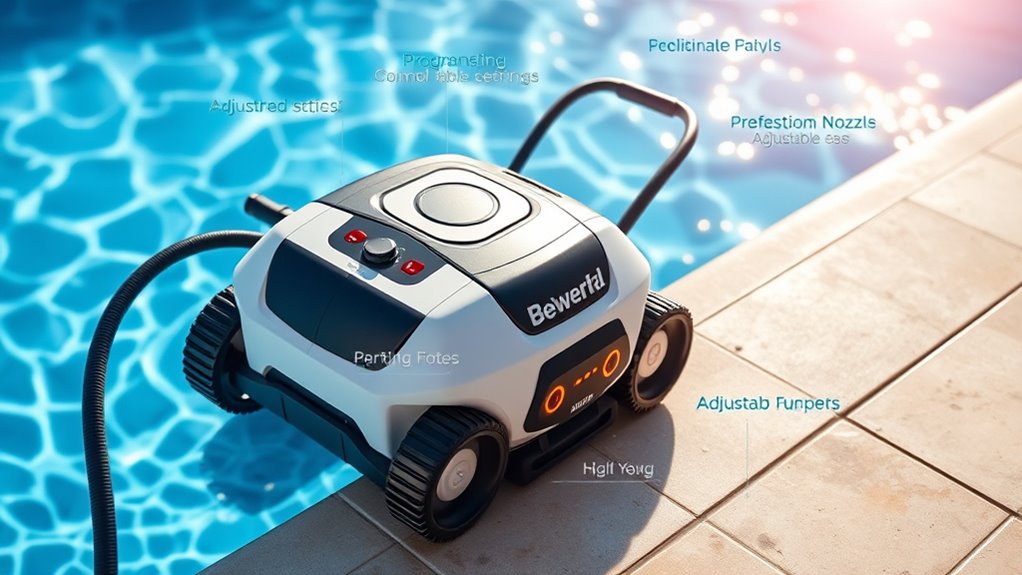 customizable pool cleaning settings