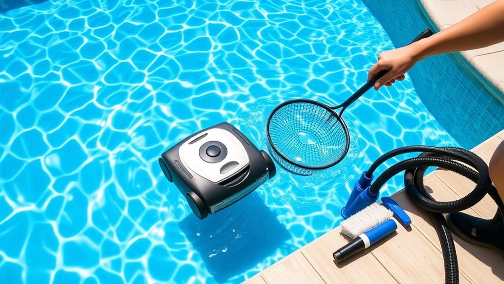 manual pool cleaning routine