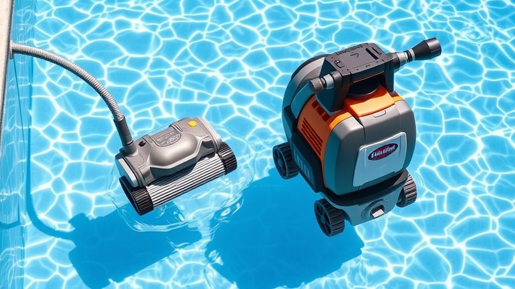 pool cleaner operating differences
