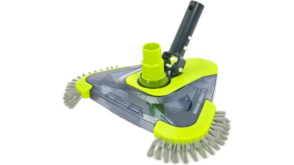 pool vacuum head with side brushes