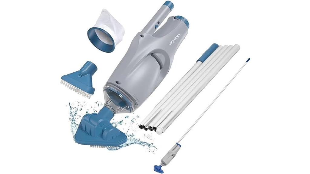rechargeable pool vacuum with dual brushes