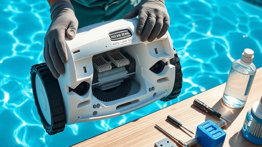 routine robotic pool maintenance