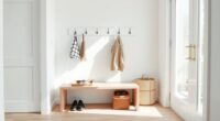 clutter free entryway drop zone