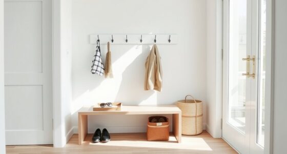 clutter free entryway drop zone
