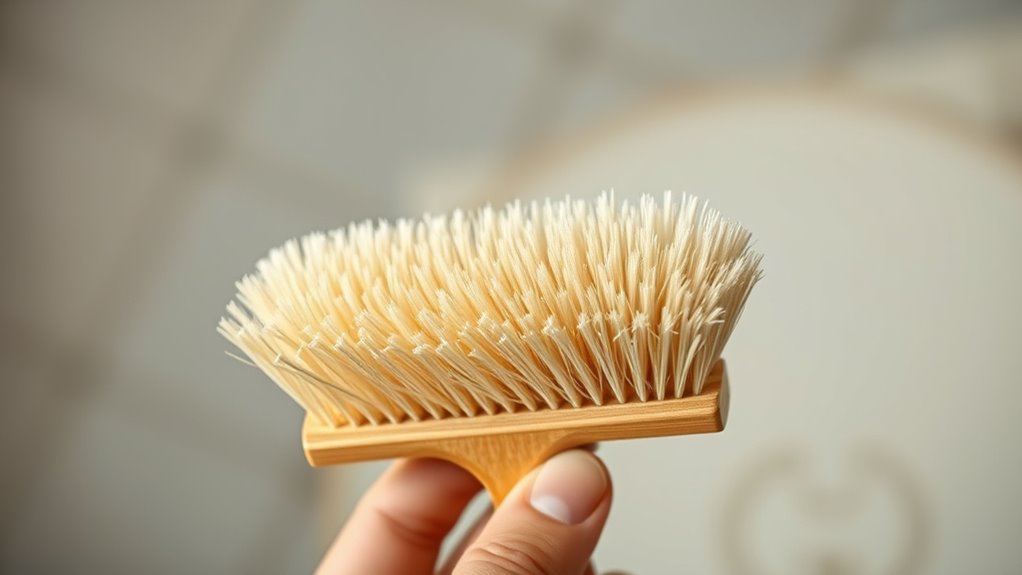 dry brushing promotes surface exfoliation