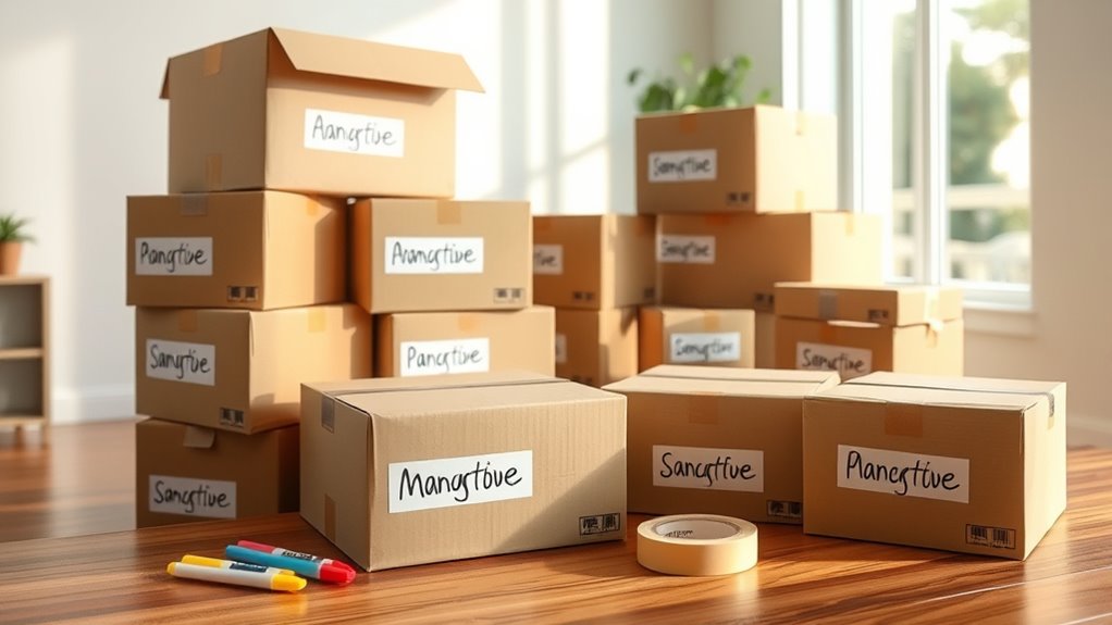label boxes clearly beforehand