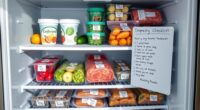 organized freezer meal storage