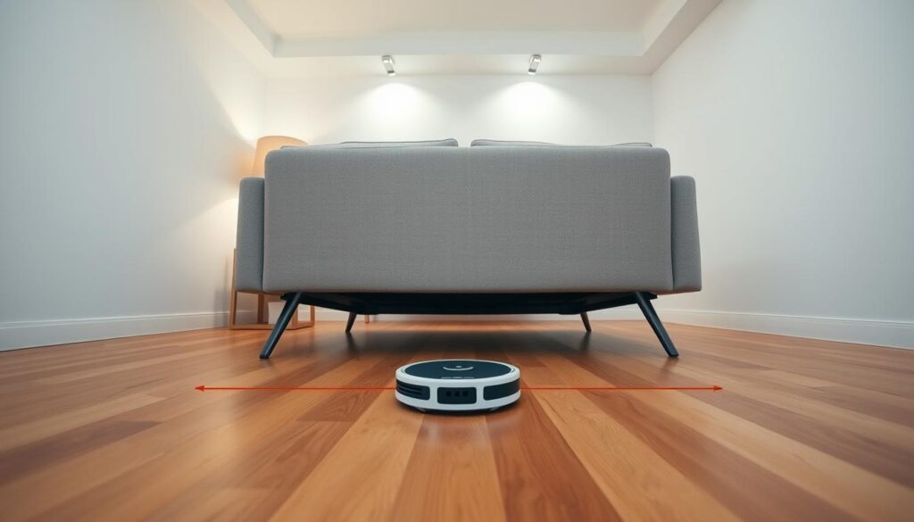 under-furniture access