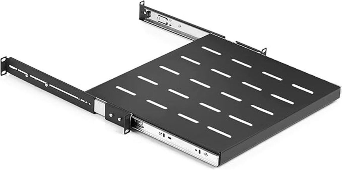 19 inch sliding rack shelf