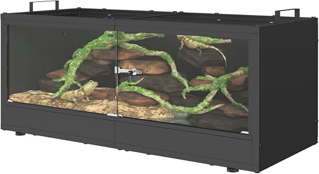20 gallon glass reptile habitat