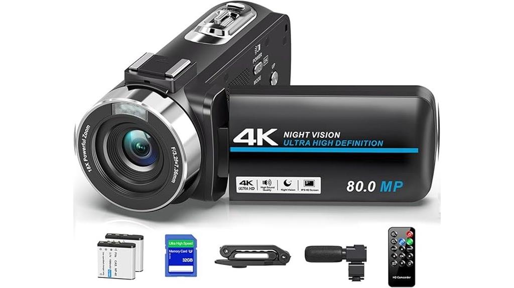 4k camera with accessories