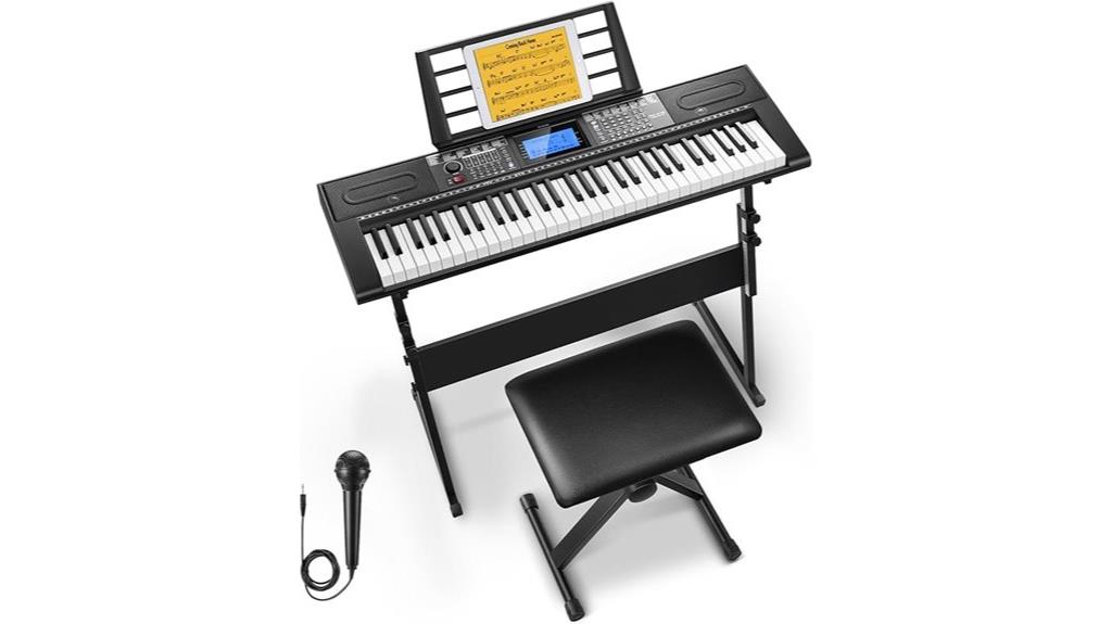 61 key keyboard with stand