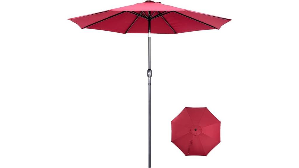 9 ft tilting patio umbrella