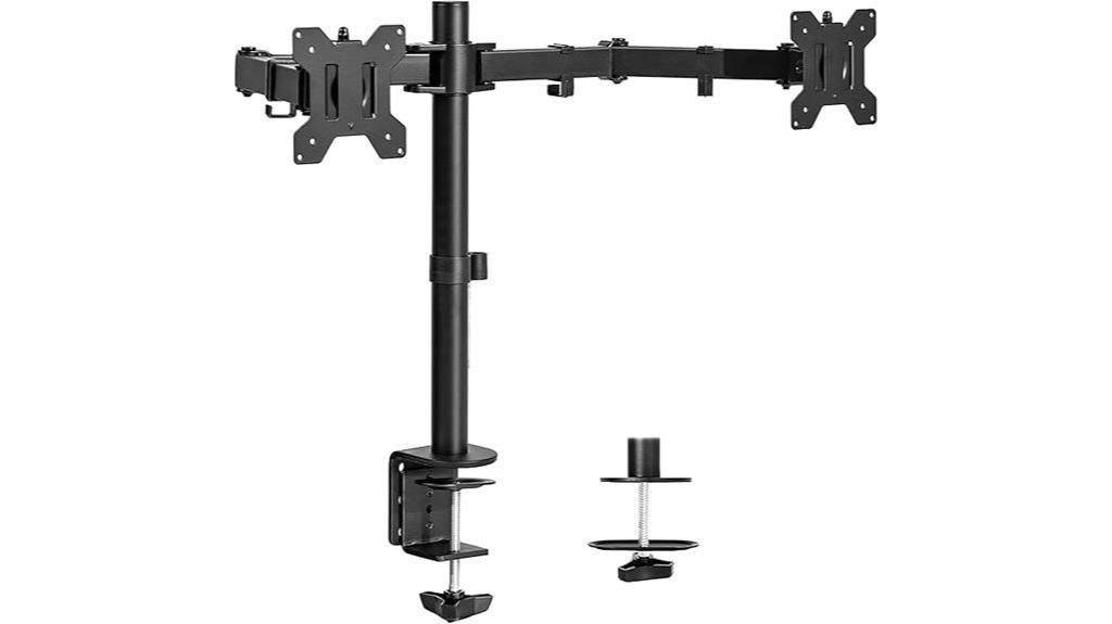 adjustable dual monitor mount