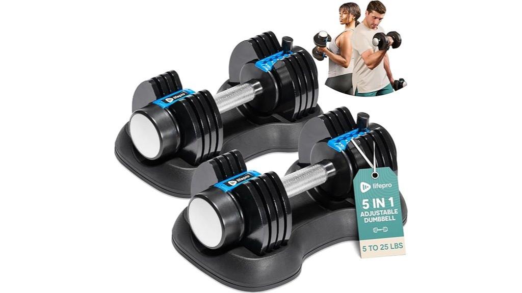 adjustable dumbbell weight options
