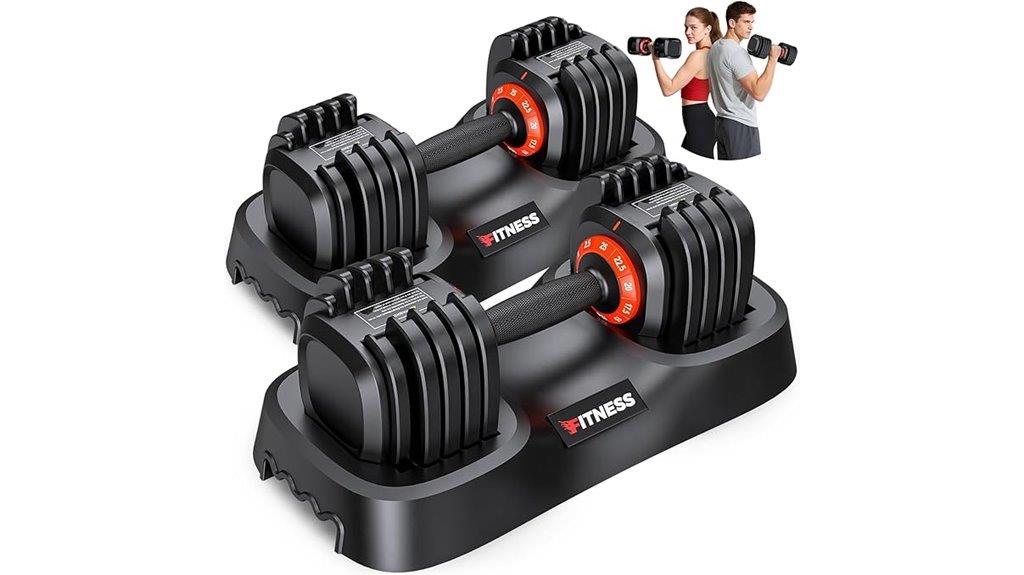 adjustable dumbbell weight set