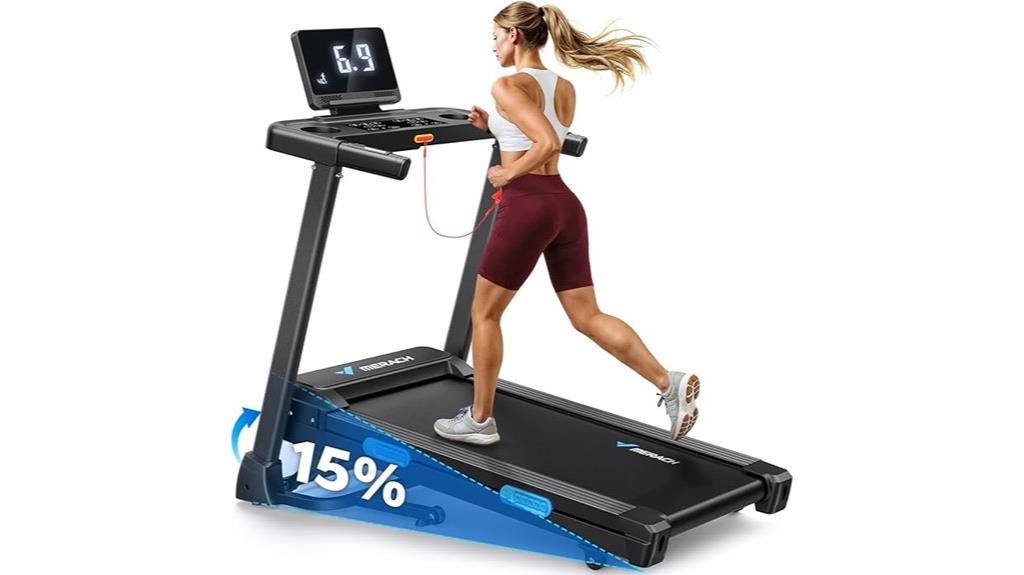 adjustable incline folding treadmill