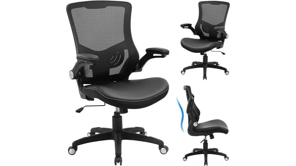 adjustable lumbar support office chair