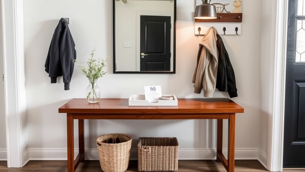 arrange shoes and keys