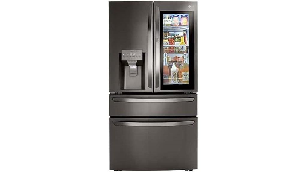 black stainless steel refrigerator