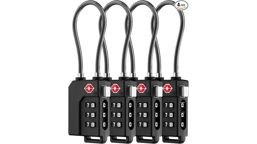 black tsa luggage locks