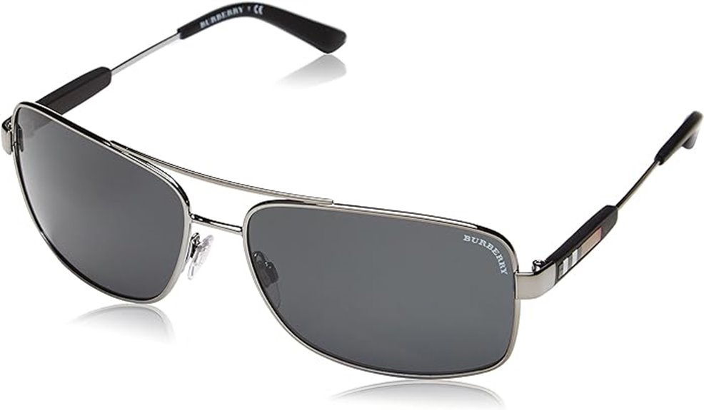 burberry gunmetal grey sunglasses