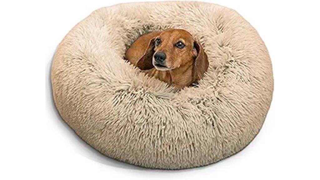 calming donut dog bed