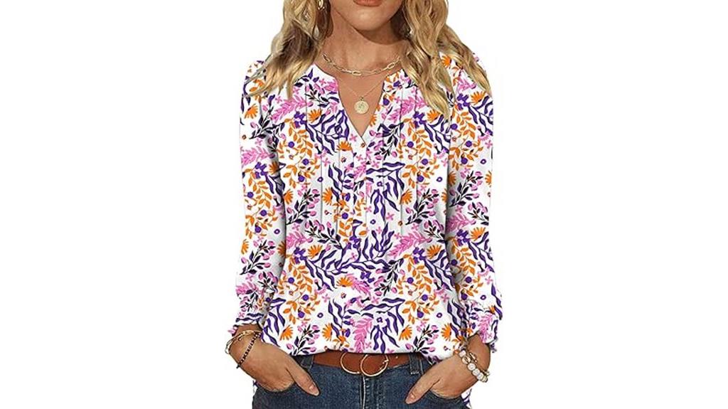 casual pleated ruffle top